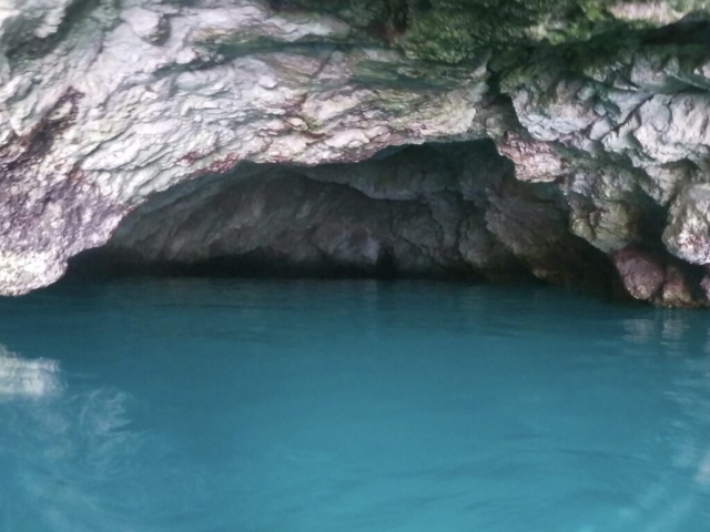Entrance to Blue Cave at Kalamota island one of the best attractions on Elafiti islands